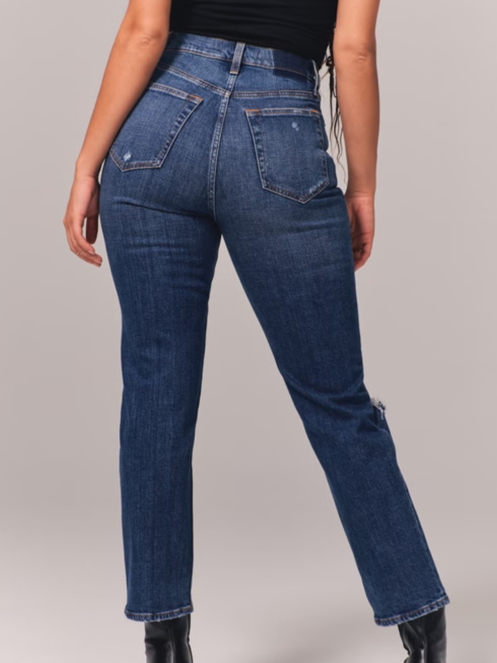 Women's Abercrombie & Fitch Ankle Straight Ultra High Rise Curve Love Jeans